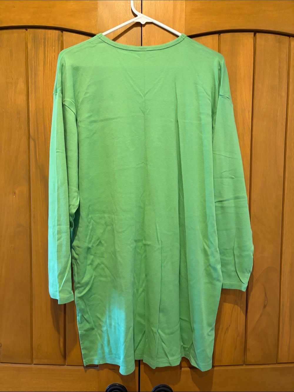 Vintage Victoria's Secret Mint Green V-Neck Long Sleeve Snowflake Sleep Shirt - Picture 5 of 8